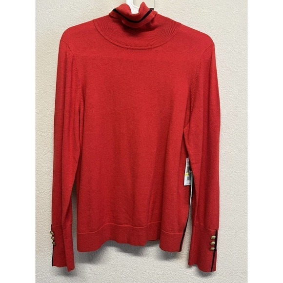 Court & Rowe Women’s Belle Noel Sweater Size M In Bright Rouge NEW - Picture 1 of 9